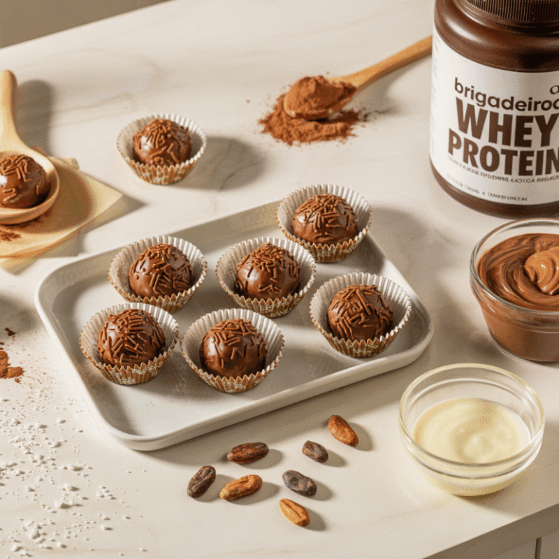 brigadeiro fit de whey protein