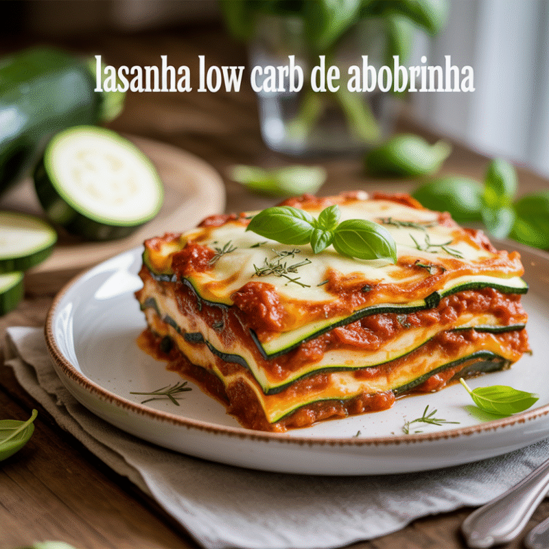 lasanha low carb de abobrinha