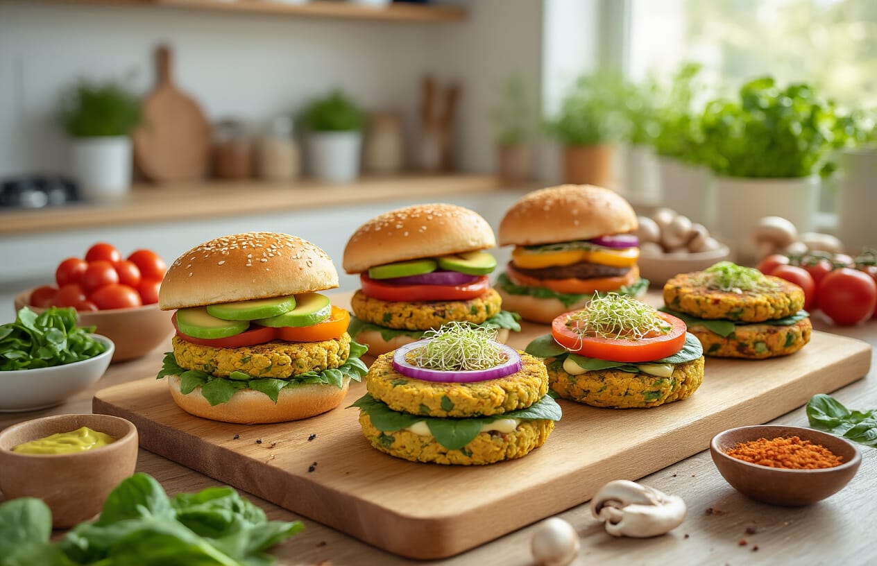 Hambúrguer Fit de Grão-de-Bico: Receita Vegana Saudável 5 Variações Criativas e Personalizações da Receita