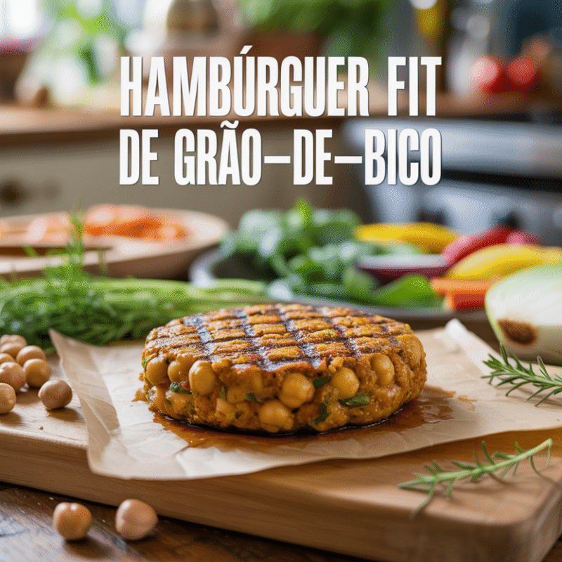 Hambúrguer Fit de Grão-de-Bico: Receita Vegana Saudável