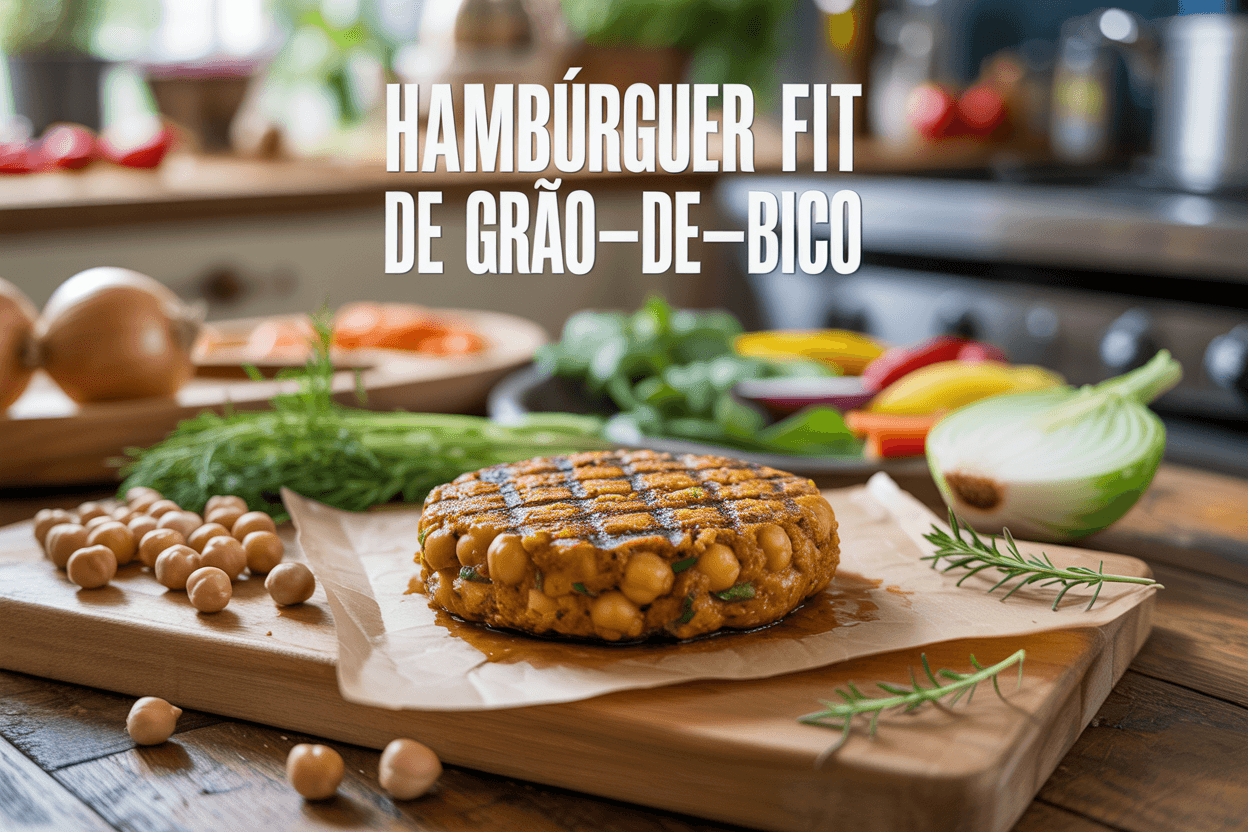 Hambúrguer Fit de Grão-de-Bico: Receita Vegana Saudável