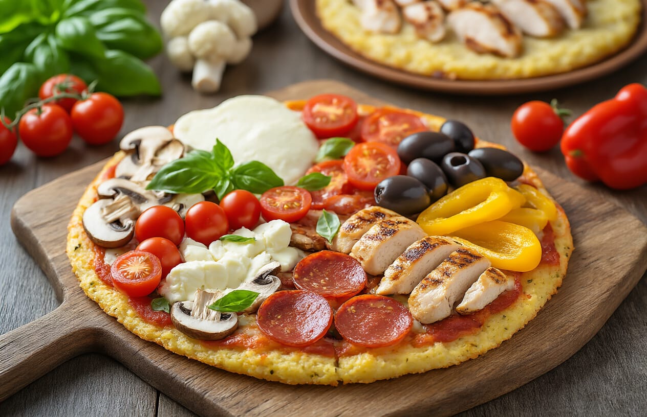 Receita Low Carb: Pizza de Couve-Flor Rápida 4 Coberturas Low Carb Que Transformam Sua Pizza