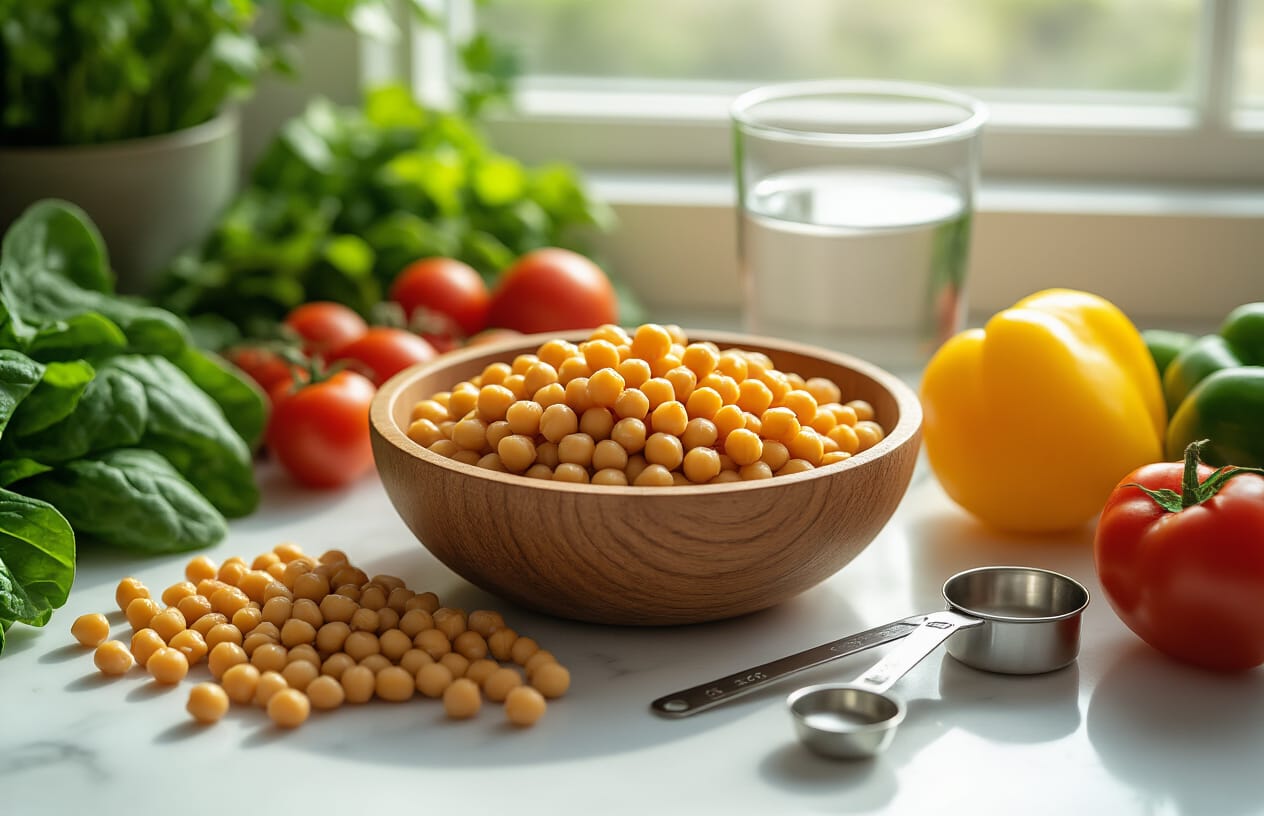 Hambúrguer Fit de Grão-de-Bico: Receita Vegana Saudável 1 Benefícios Nutricionais do Grão-de-Bico para sua Saúde