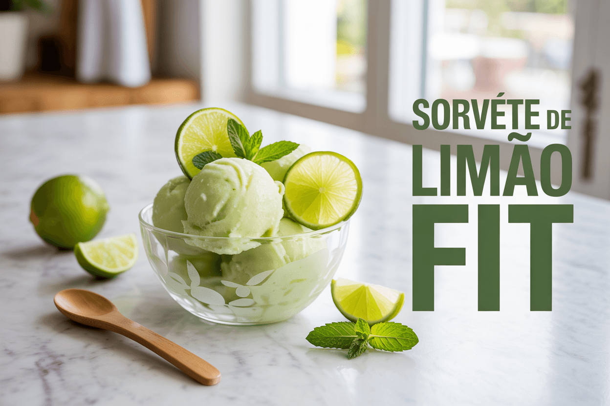 Receita Sorvete de Limão Fit