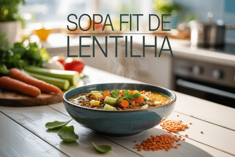 Sopa Fit de Lentilha com Legumes: Receita Rica em Fibras
