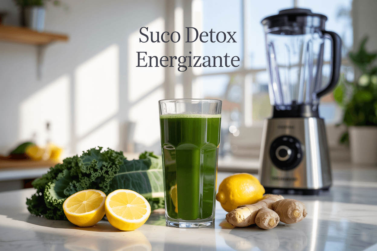 Suco Detox de Couve com Limão e Gengibre: Receita Energizante