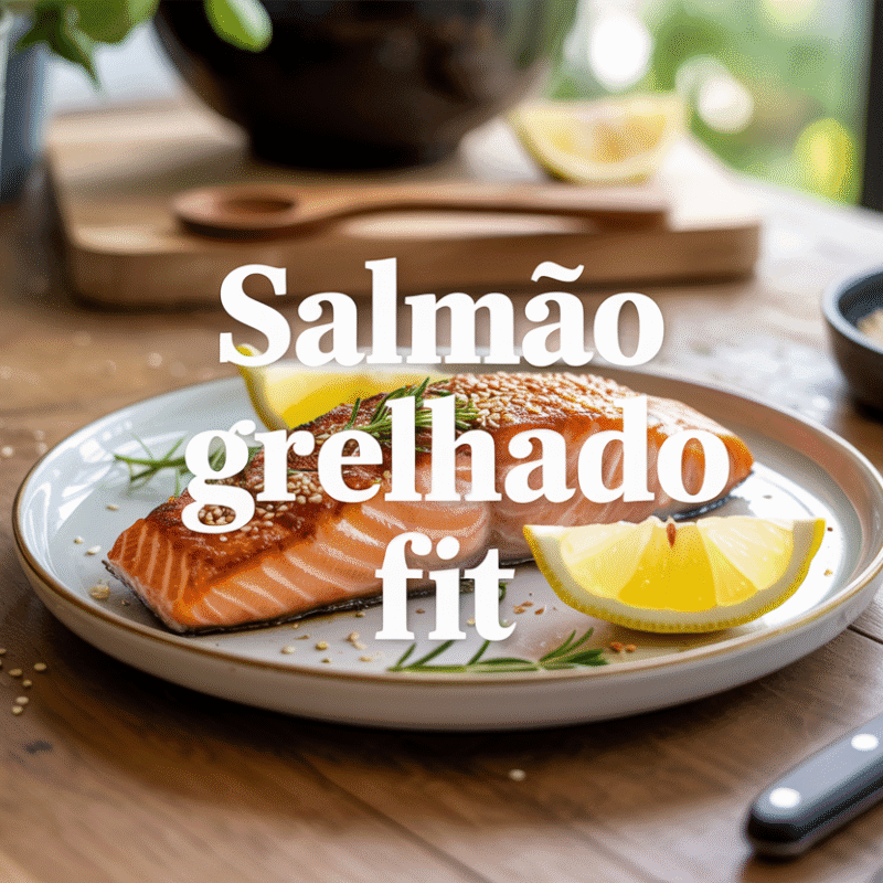 Salmão Grelhado com Crosta de Gergelim: Receita Fit Fácil