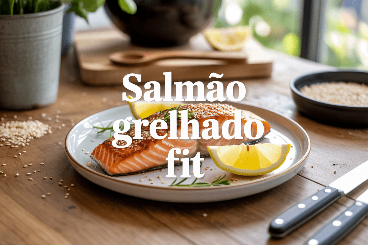 Salmão Grelhado com Crosta de Gergelim: Receita Fit Fácil