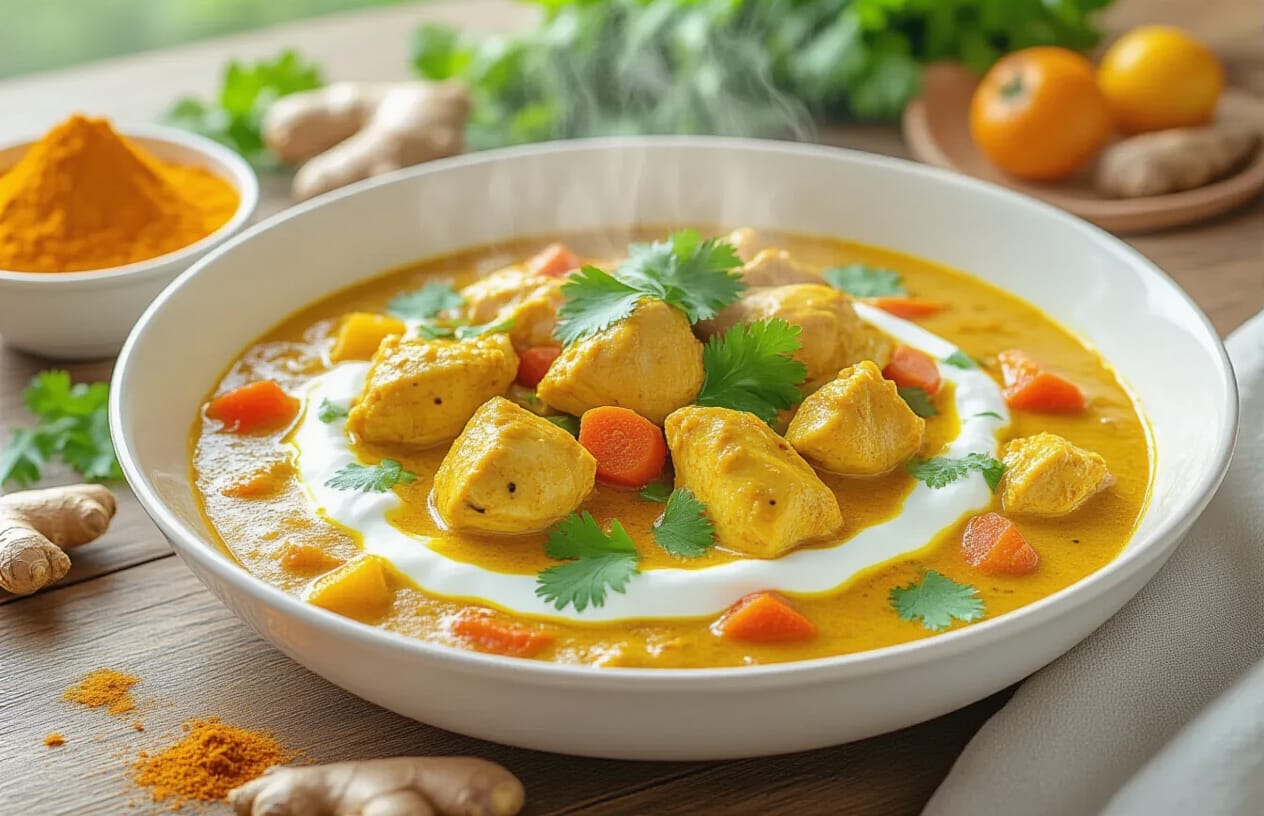 Frango ao Curry Light com Iogurte Natural: Receita Saudável 1 Benefícios do Frango ao Curry Light para Sua Saúde