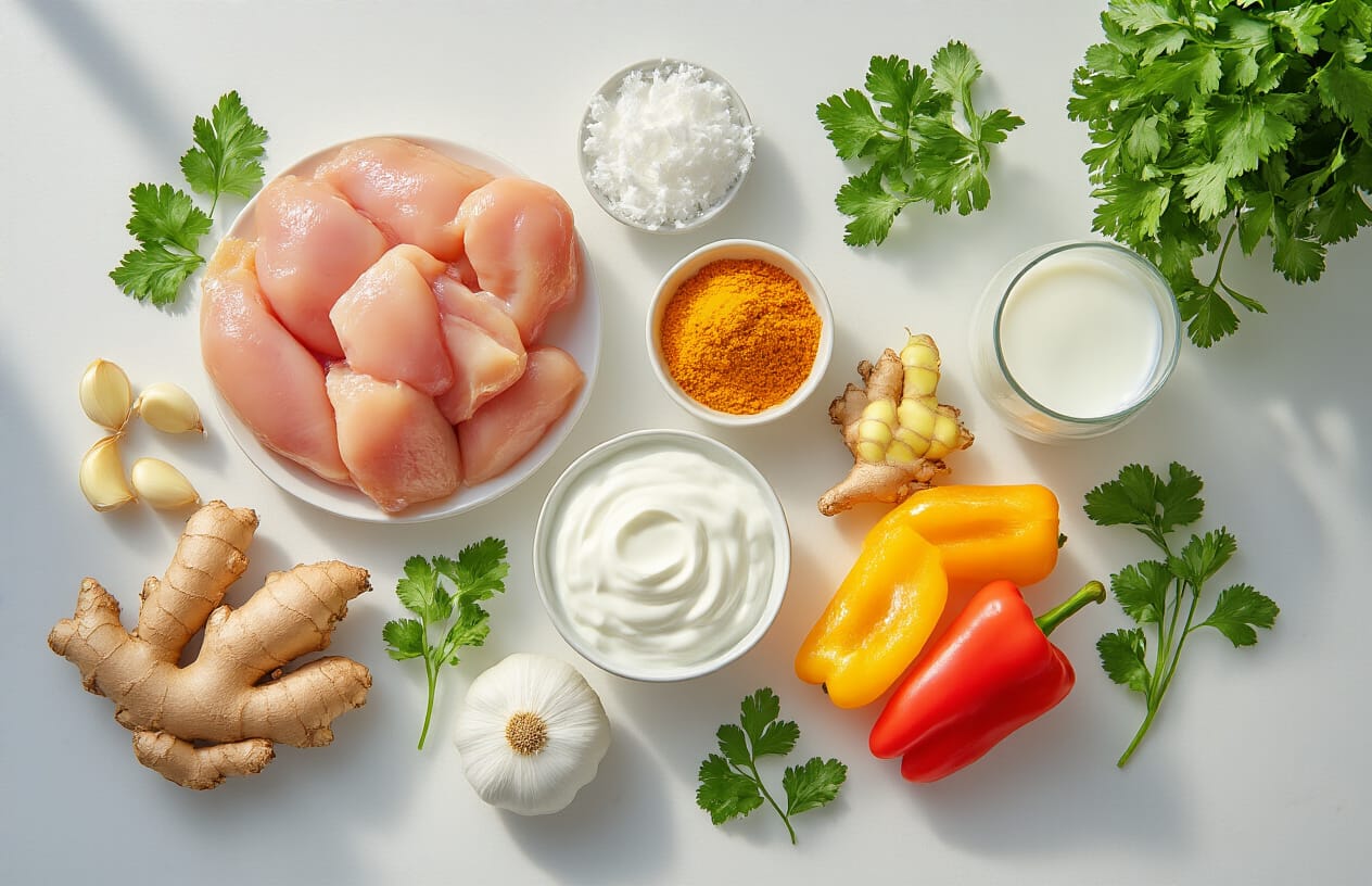 Frango ao Curry Light com Iogurte Natural: Receita Saudável 2 Ingredientes Essenciais e Suas Propriedades Nutricionais