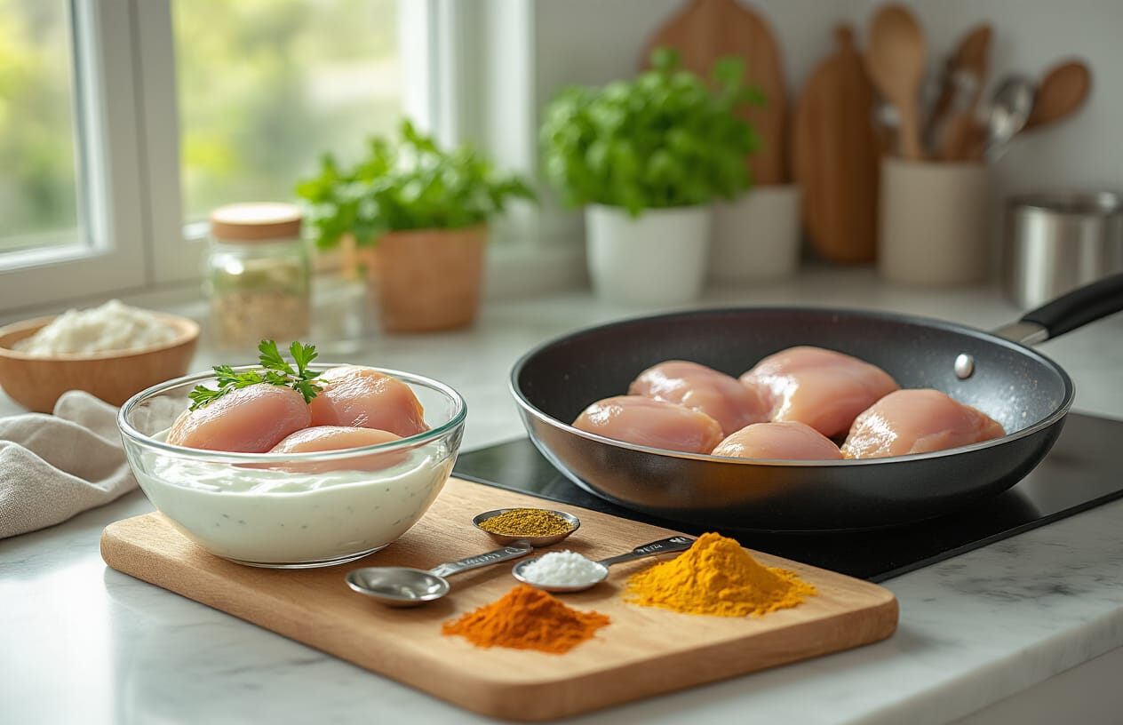 Frango ao Curry Light com Iogurte Natural: Receita Saudável 3 Técnicas de Preparo para Máximo Sabor e Menor Gordura