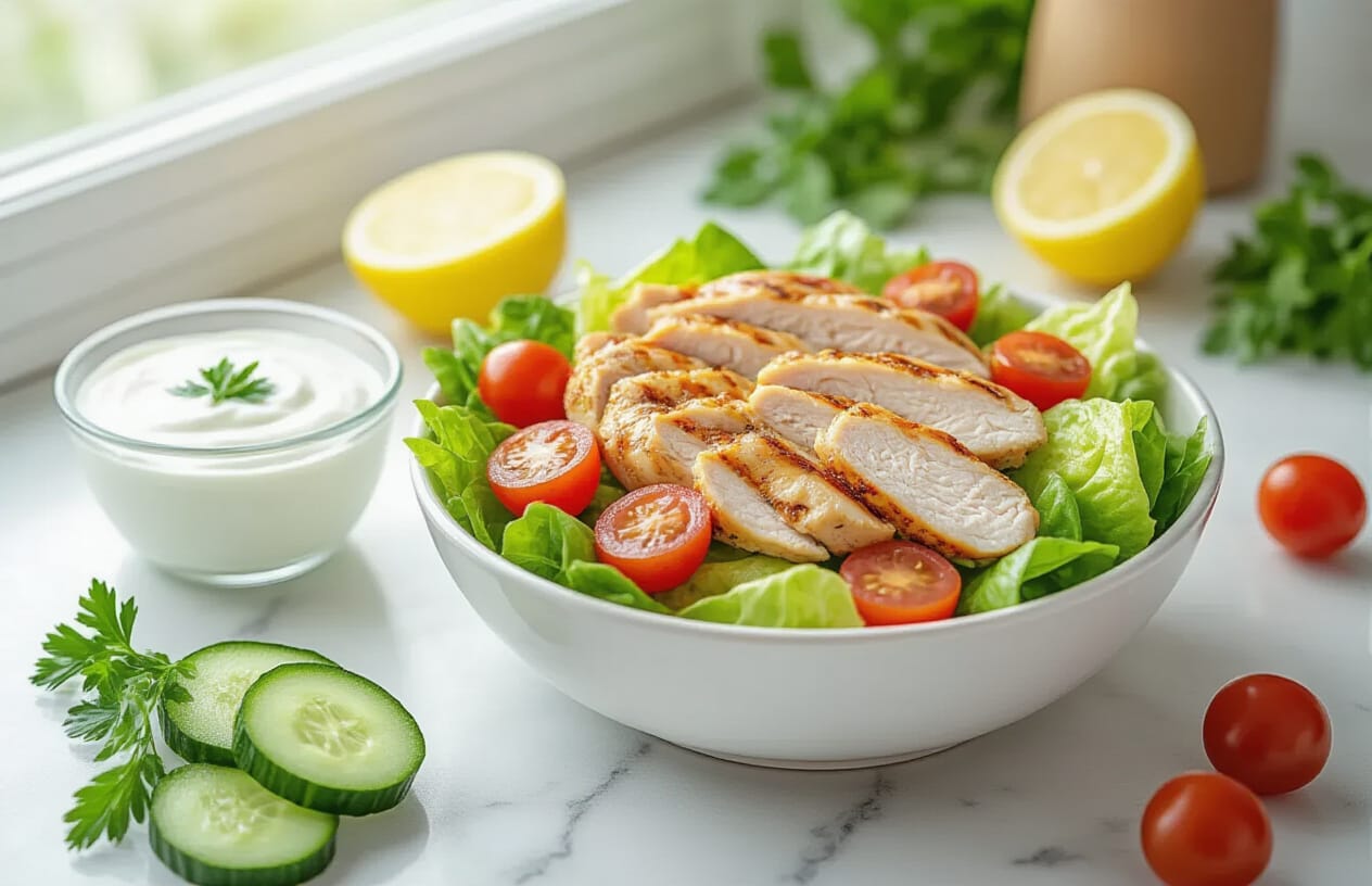 Salada Caesar Fit com Molho de Iogurte Light 1 Benefícios Nutricionais da Salada Caesar Fit
