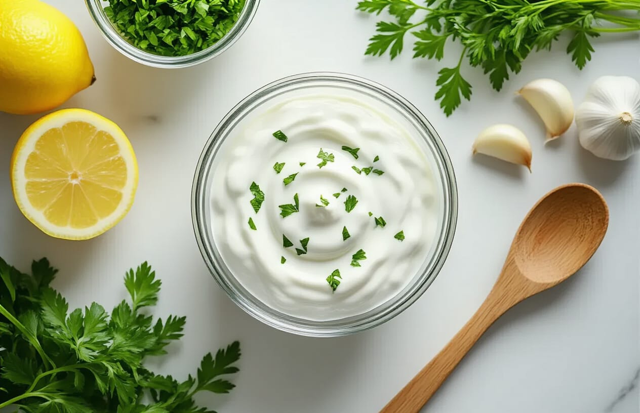 Salada Caesar Fit com Molho de Iogurte Light 3 Receita Completa do Molho de Iogurte Light