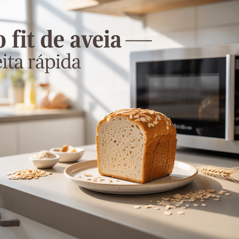 Pão Fit de Aveia no Micro-ondas: Receita Rápida e Saudável