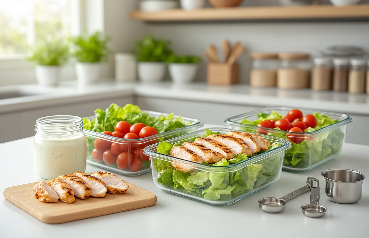 Salada Caesar Fit com Molho de Iogurte Light 5 Dicas de Preparo e Armazenamento