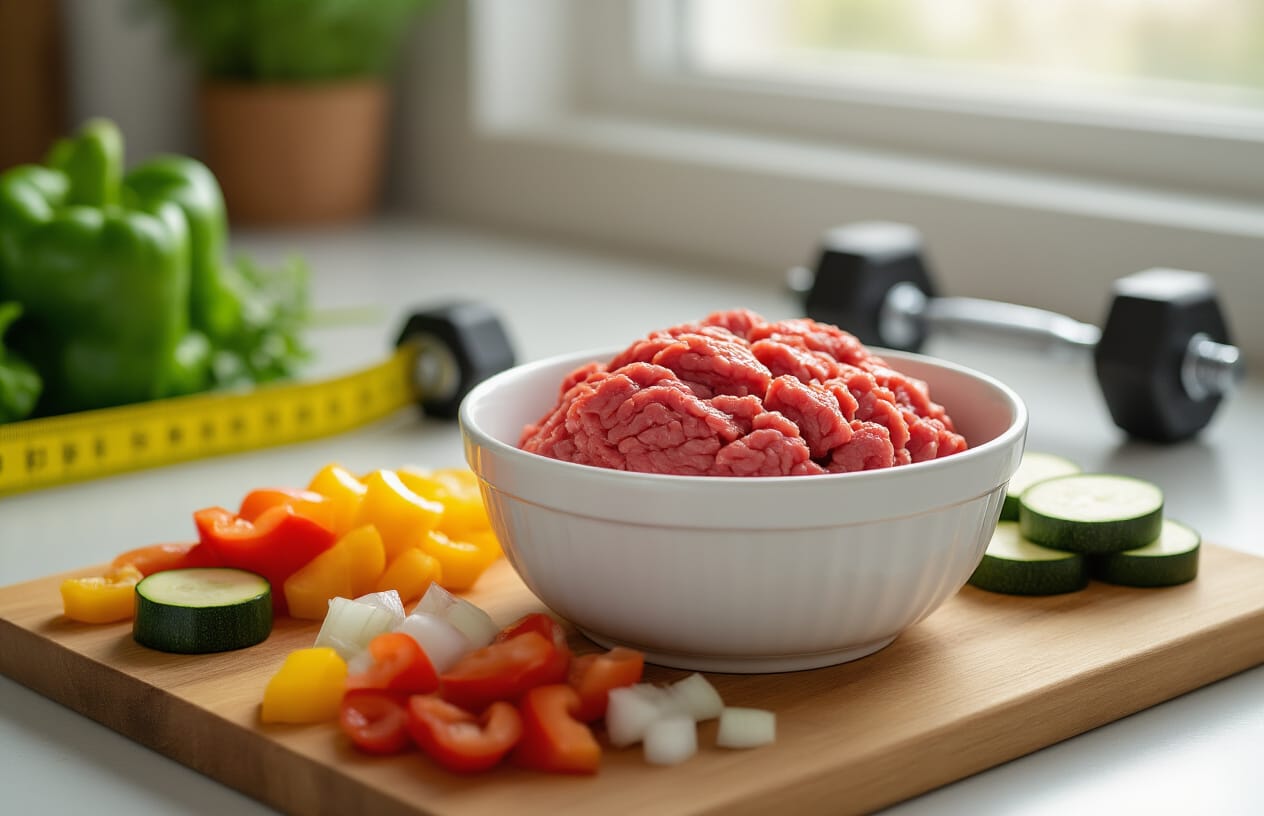 Carne Moída Fit com Legumes Refogados: Receita Prática e Nutritiva 1 Benefícios Nutricionais da Carne Moída Magra para Dietas Fitness