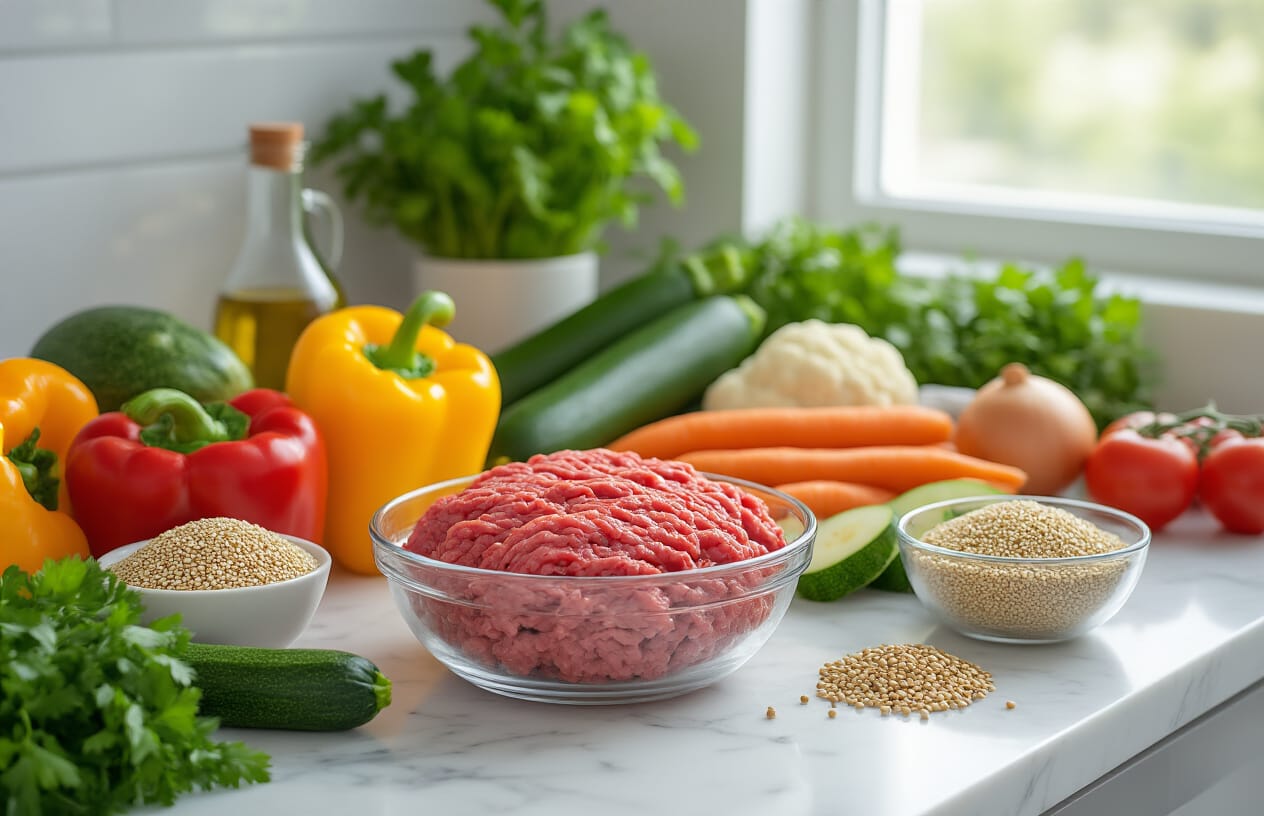 Carne Moída Fit com Legumes Refogados: Receita Prática e Nutritiva 3 Ingredientes Essenciais e Substitutos Saudáveis