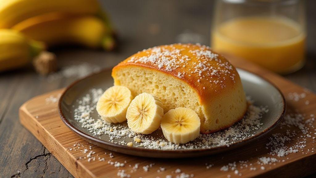 Bolo de Banana e Aveia sem Farinha — deliciosamente úmido e macio, pronto em poucos minutos e feito no liquidificador sem forno