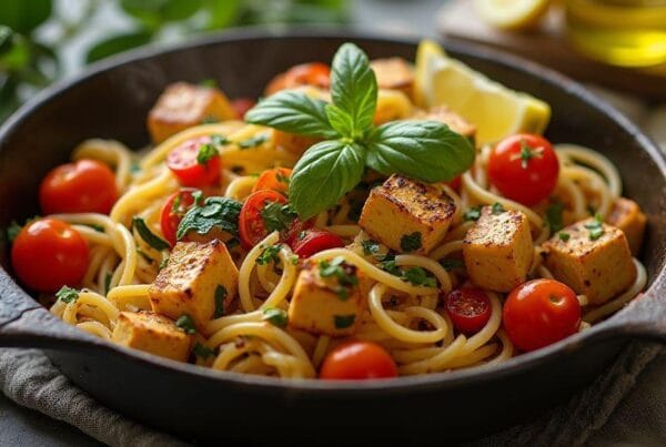 fusilli-integral-com-legumes-grelhados-e-tofu-irresistivelmente-saboroso-e-crocante--pronto-em--m