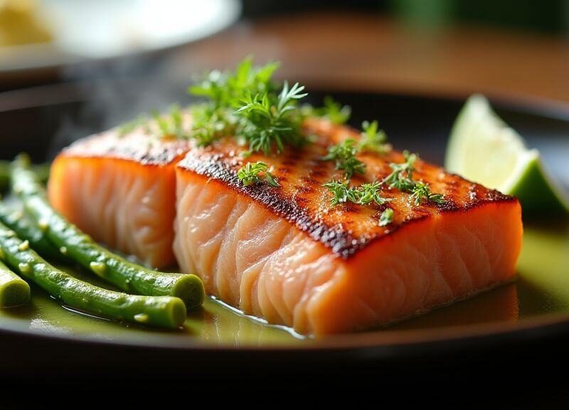 salmao-grelhado-com-aspargos-e-limao-irresistivelmente-suculento-e-crocante-numa-frigideira-so-com-p