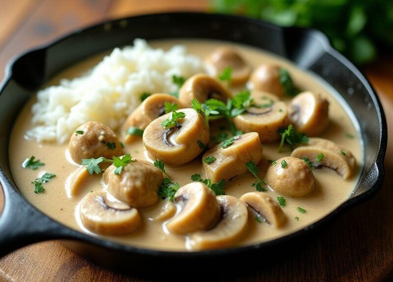 strogonoff-de-frango-light-com-cogumelos-cremoso-e-irresistivel-pronto-em-vinte-minutos-numa-so-pane