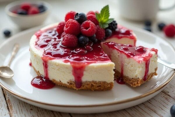 cheesecake-fit-com-calda-de-frutas-vermelhas-irresistivelmente-cremoso-e-leve--sem-forno-e-preparo