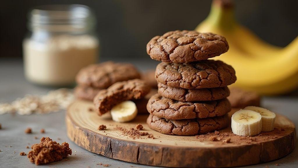 Cookies Fit de Banana com Cacau irresistivelmente macios e saborosos — Com apenas 5 ingredientes e sem forno