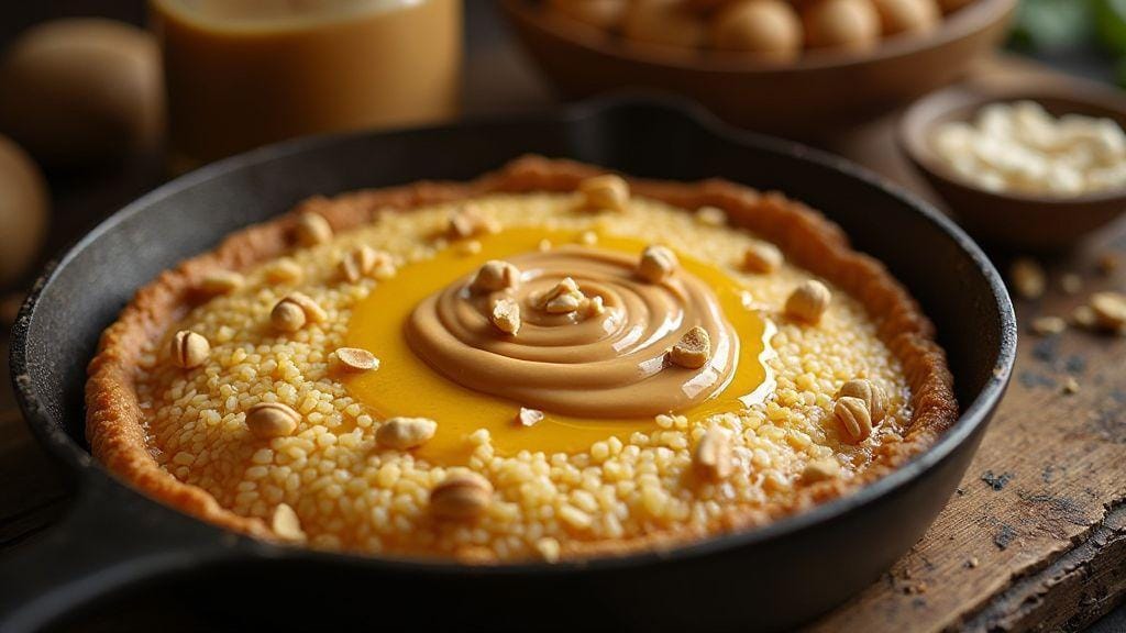 Crepioca Doce com Pasta de Amendoim irresistivelmente macia e cremosa, pronta em poucos minutos e feita na frigideira com ingredientes da despensa