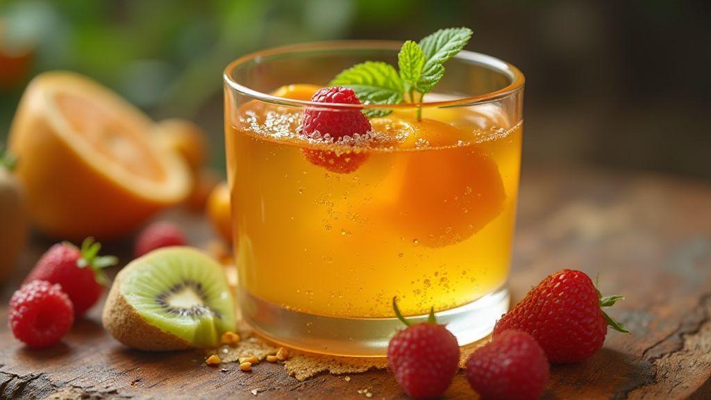 Gelatina Caseira Fit com Frutas Naturais saborosa e incrivelmente leve, textura firme e macia, feita com poucos ingredientes e sem cozimento