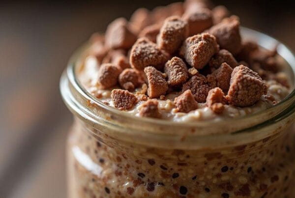 overnight-oats-de-cacau-com-morango-irresistivelmente-cremoso--faca-de-vespera-sem-cozimento-e-com