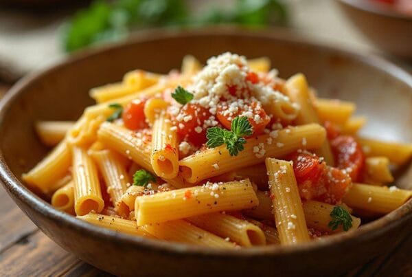 penne-de-quinoa-com-molho-de-tomate-e-berinjela-incrivelmente-cremoso-e-saboroso-pronto-em-menos-de