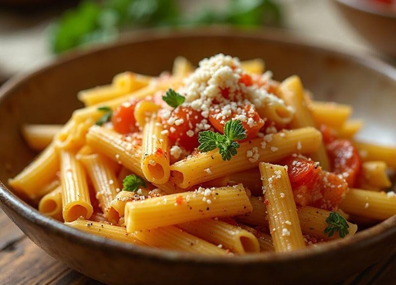penne-de-quinoa-com-molho-de-tomate-e-berinjela-incrivelmente-cremoso-e-saboroso-pronto-em-menos-de