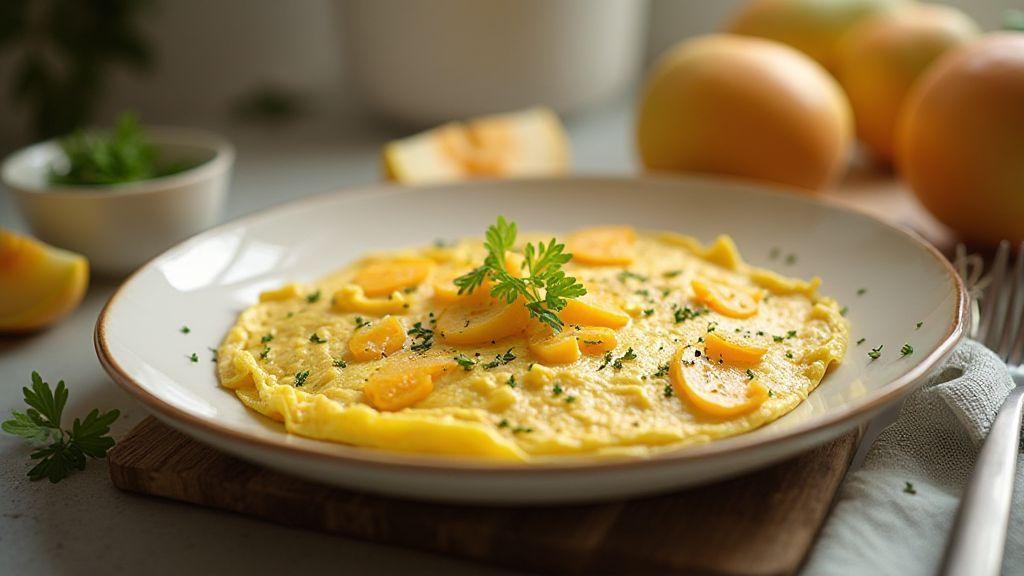Omelete de claras com espinafre e cogumelos incrivelmente leve e macia pronta numa frigideira só com poucos ingredientes e sem complicação