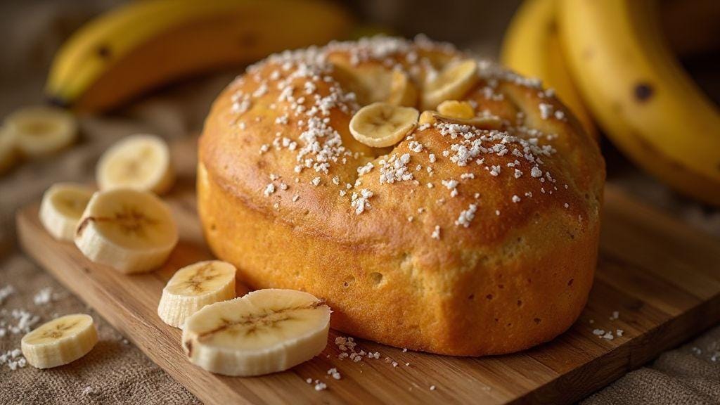 Pão de Banana e Aveia sem Açúcar irresistivelmente macio e úmido feito numa tigela só sem forno