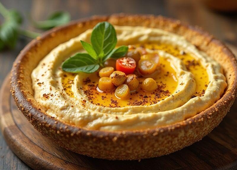 pao-sirio-integral-com-homus-e-legumes-grelhados-deliciosamente-cremoso-e-crocante-sem-forno-preparo