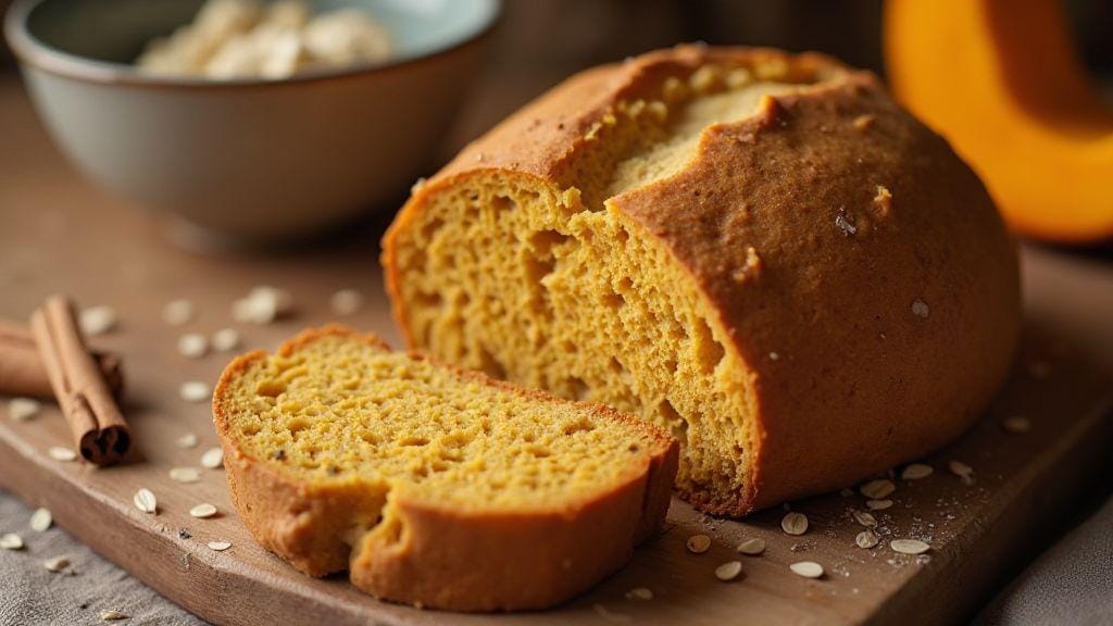 Pão Fit de Abóbora com Especiarias, macio e saboroso, feito sem sovar em tigela com poucos ingredientes