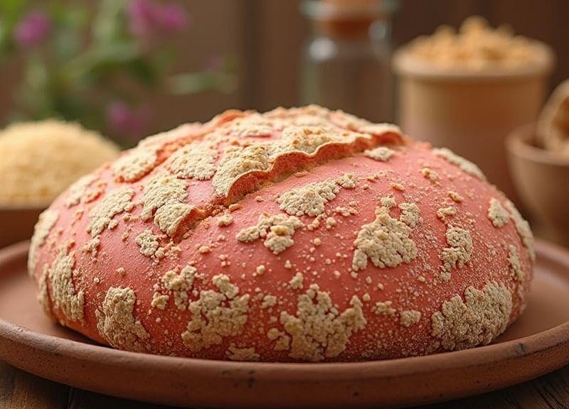 pao-integral-de-beterraba-irresistivelmente-macio-e-saboroso-numa-tigela-sem-sovar-com-ingredientes