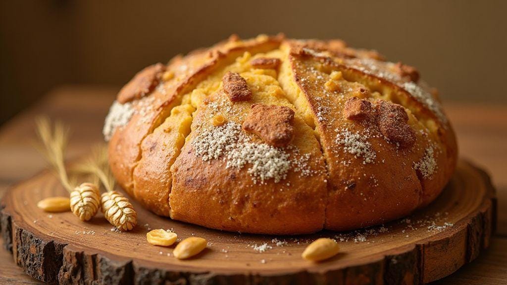 Pão Integral de Maçã e Canela Salgado, macio e aromático, mistura rápida sem sovar para preparo fácil