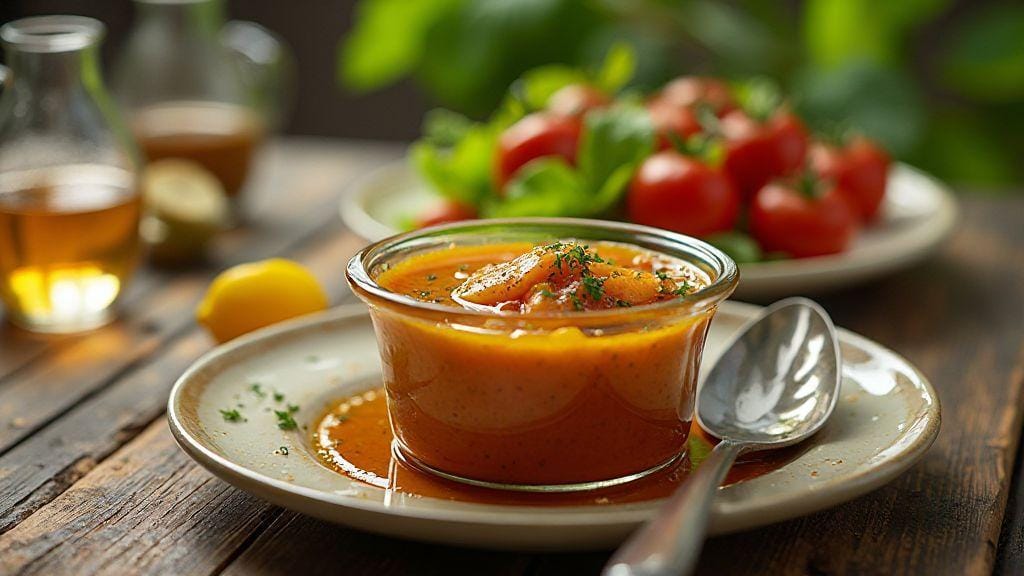 Molho balsâmico light para saladas baixo teor de sódio à base de vinagre balsâmico — sabor intenso, textura cremosa e preparo sem cozimento