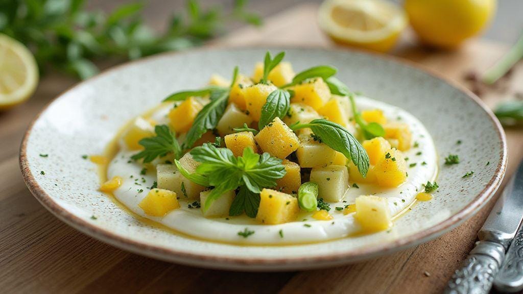 Salada de pepino com molho de iogurte grego light cremosa e refrescante preparada em tigela única com poucos ingredientes