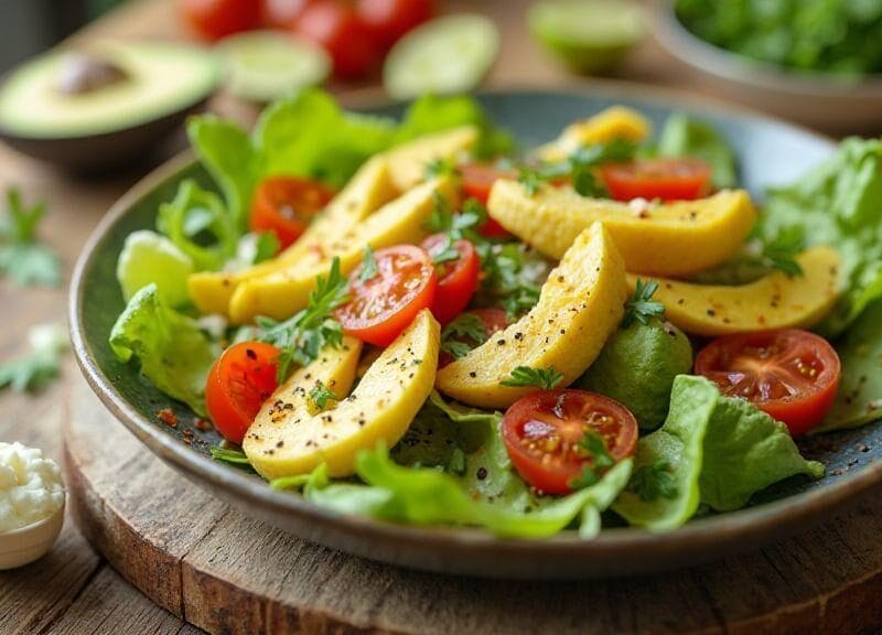 salada-low-carb-com-abacate-e-molho-cremoso-de-tahine-e-limao-cremosa-e-pratica-pronta-com-poucos-in