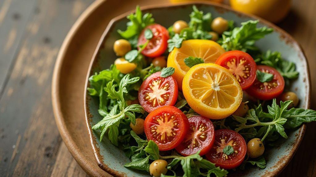 Salada Low Carb de Rúcula com Tomate-Cereja e Molho de Alho Light sabor incrível e textura crocante, pronta em minutos sem cozimento, misture e sirva