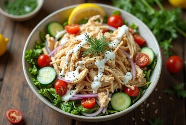 salada-proteica-de-frango-desfiado-com-molho-de-iogurte-e-limao-deliciosa-e-facil-de-preparar-em-tig