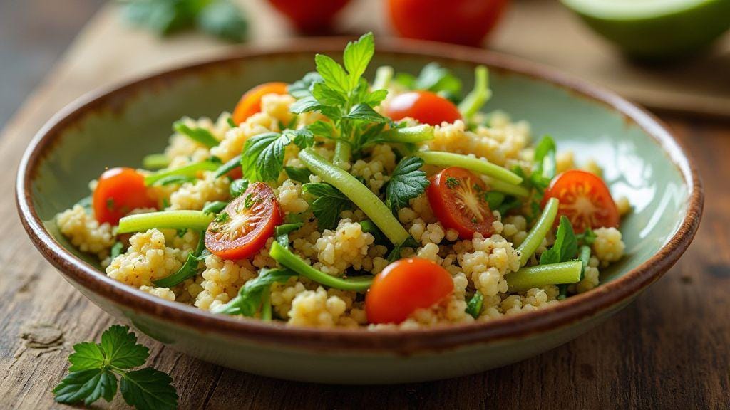 Saladas com proteína vegetal molho de tahine e limão natural sabor incrível com textura cremosa e preparo fácil em tigela única com poucos ingredientes