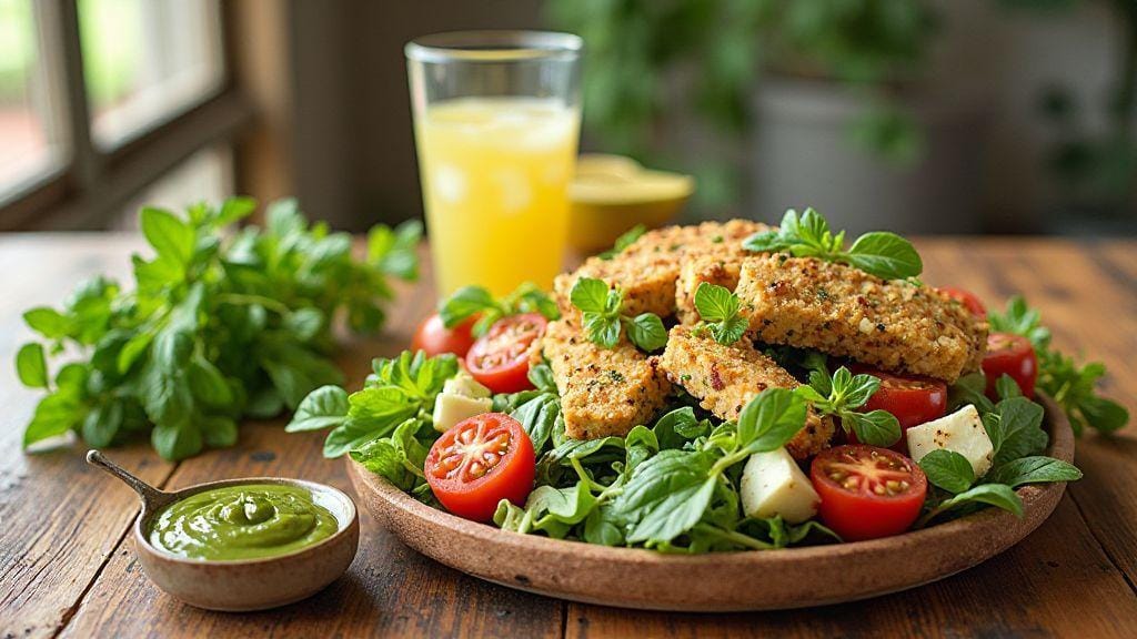 Saladas vegetarianas com grão de bico e molho de ervas frescas para marmita sabor irresistível e preparo rápido sem complicações