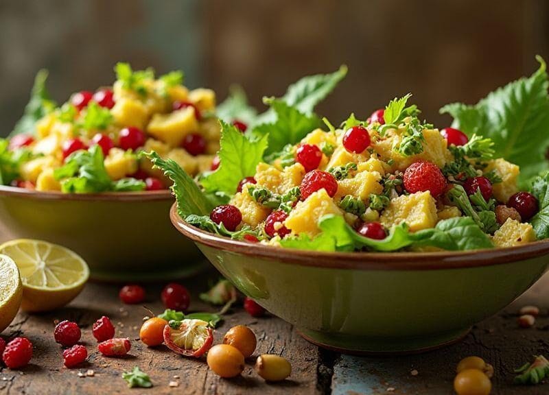 saladas-coloridas-com-frutas-secas-molho-citrico-de-maracuja-sem-acucar-sem-cozimento-sabor-vibrante