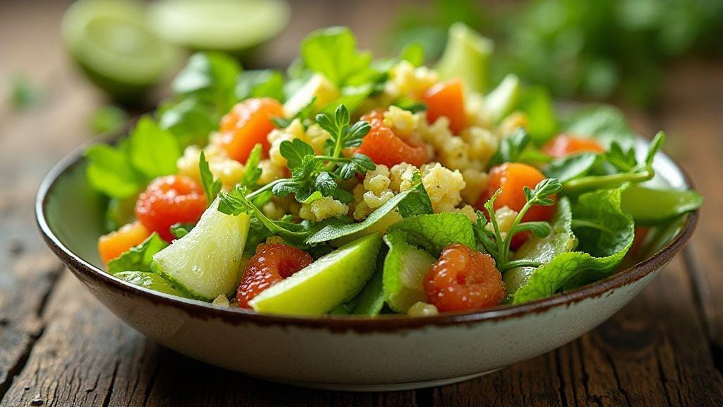 Saladas com pepino e hortelã com molho detox de limão e gengibre sabor incrível e textura crocante preparo mínimo sem cozimento