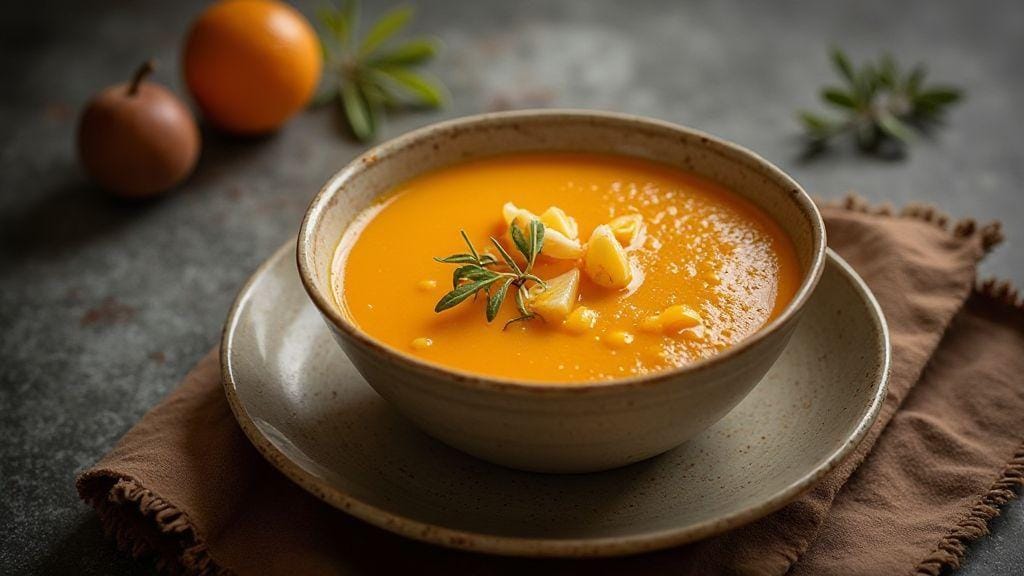 Sopa de Abóbora Baixo Carboidrato Cremosa e Saborosa, Perfeita para Jantar Leve em Uma Panela Só