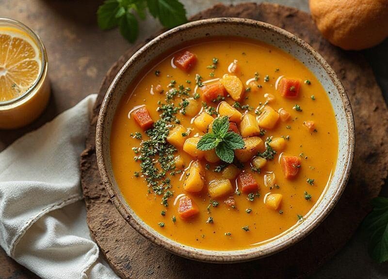 sopa-detox-de-legumes-com-gengibre-sabor-incrivel-e-textura-cremosa-em-uma-unica-panela-para-limpeza