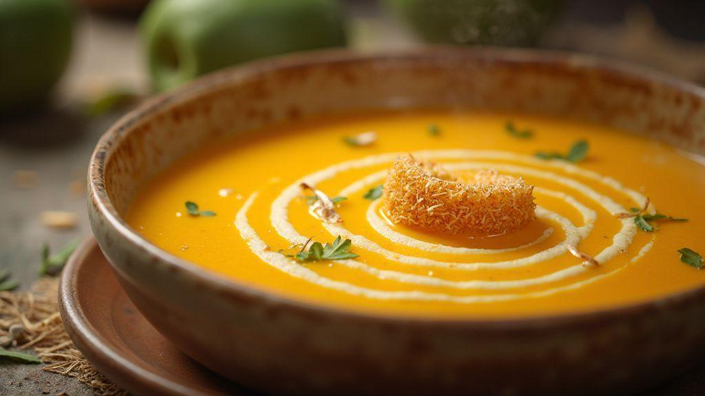 Sopa anti-inflamatória de cúrcuma e gengibre com sabor incrível e preparo em uma só panela